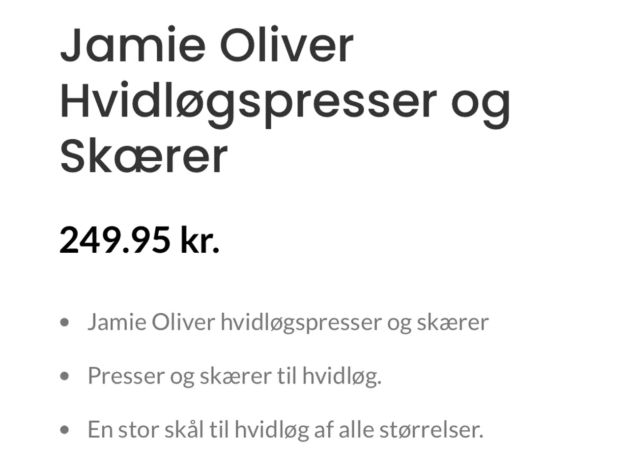 Billede 2 - Hvidløgspresser og snitter. Jamie Oliver