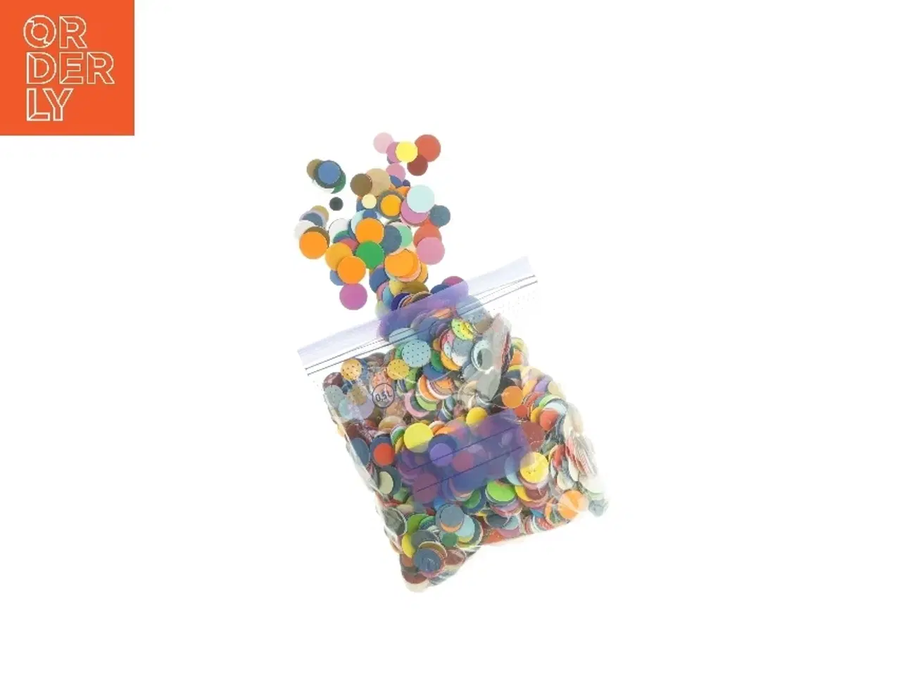 Billede 1 - Farverige konfetti cirkler (str. Varierende størrelser)