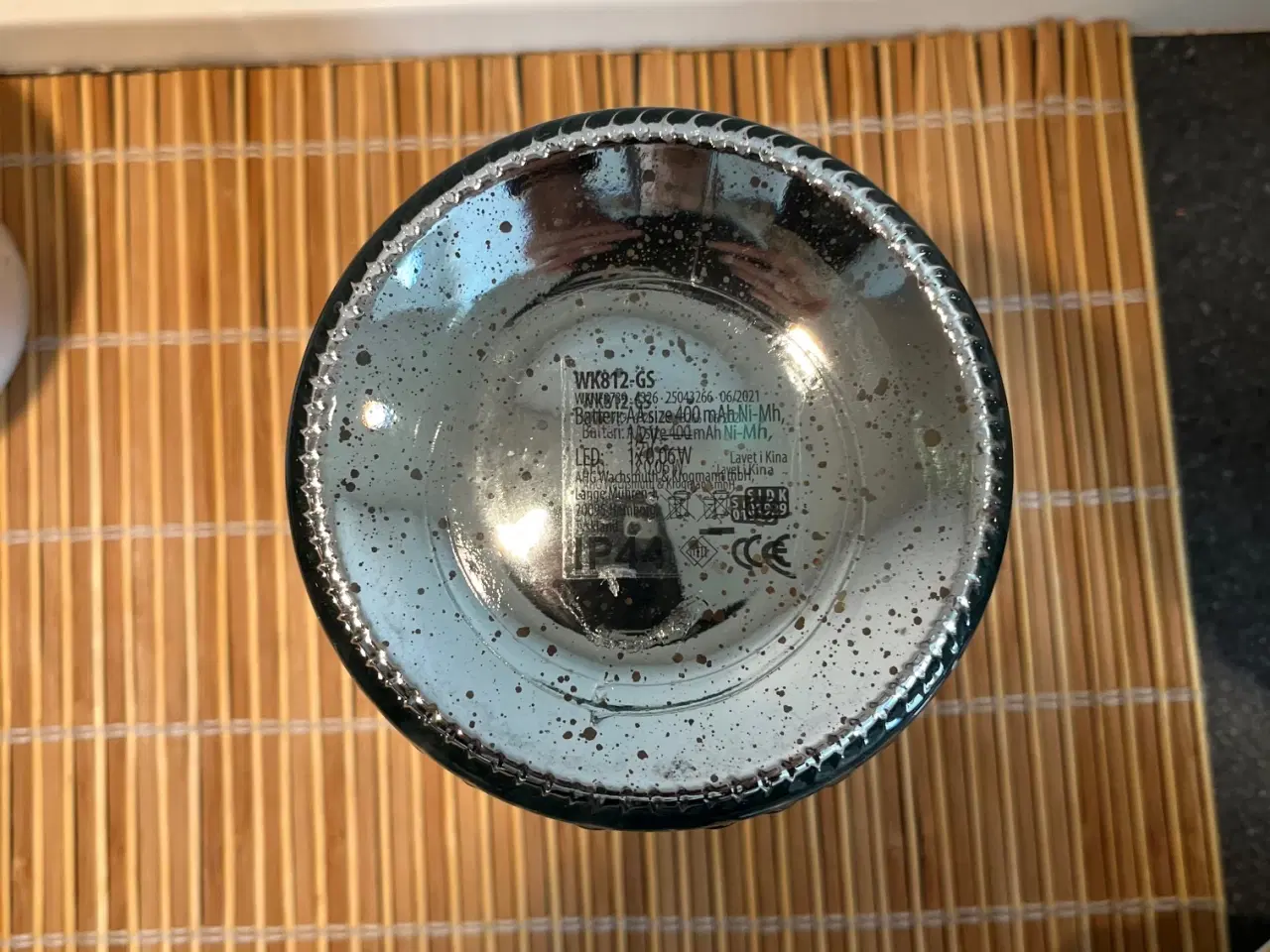 Billede 2 - Glaskrukke riflet i "fattigmandssølv"