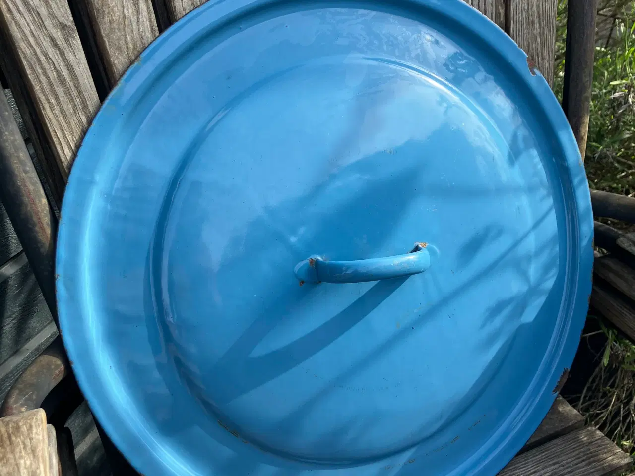 Billede 3 - Stort Madam Blå låg, 43cm i diameter
