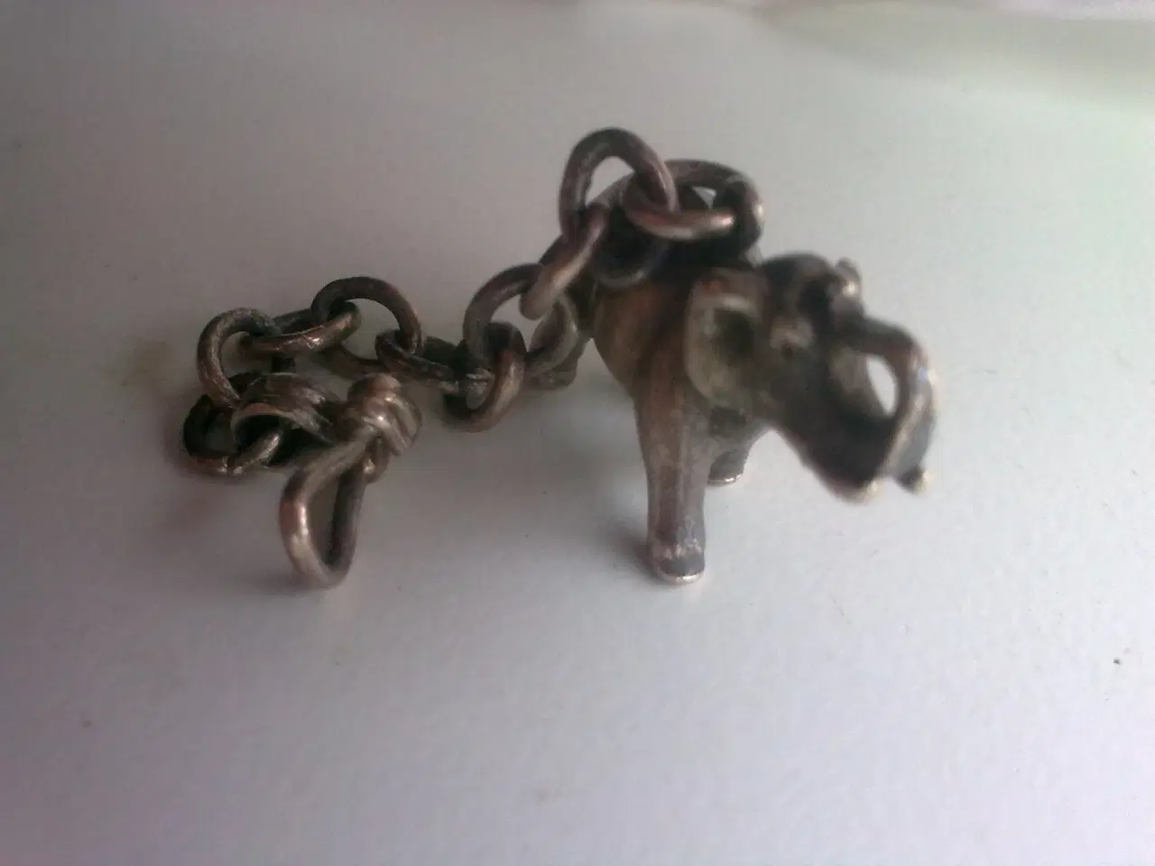 Billede 3 - Elefant vedhæng til urkæde metal VINTAGE