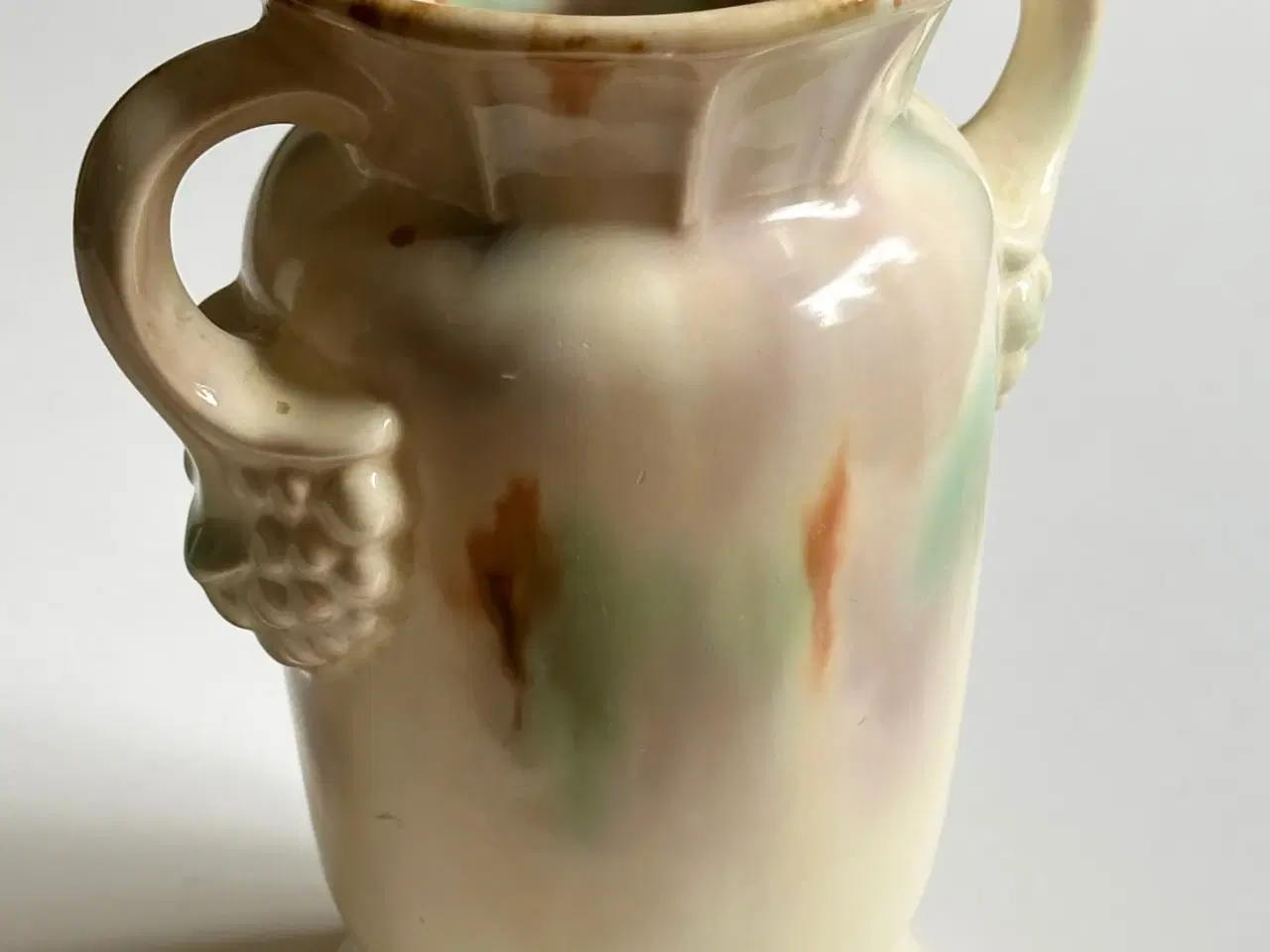 Billede 6 - Keramikvase, creme m pasteller