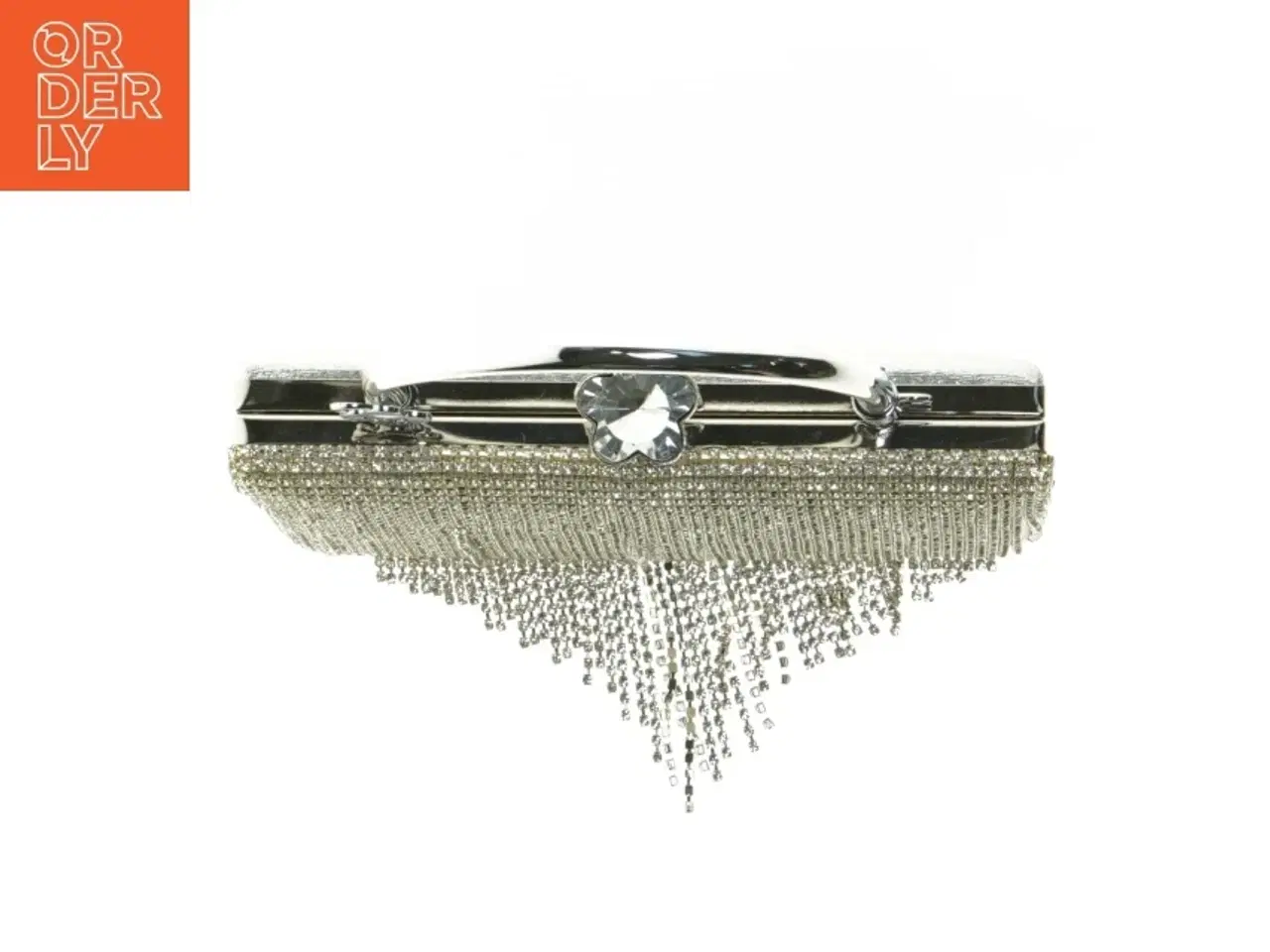 Billede 3 - Aften clutch taske med rhinsten (str. 20x14 cm)