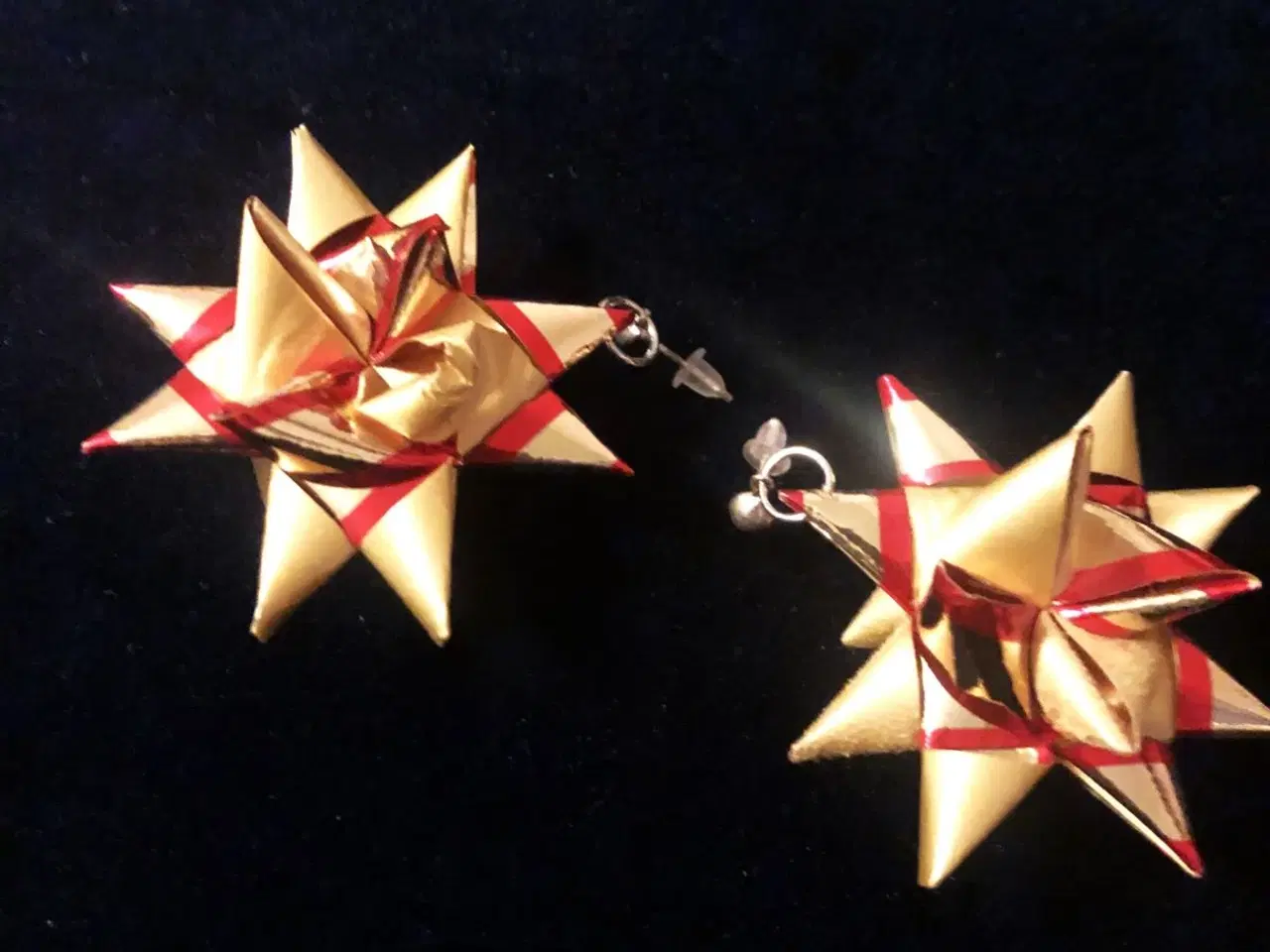 Billede 5 - Flettede stjerner - af genbrugs-gavebånd