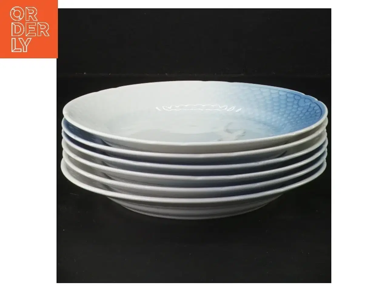 Billede 1 - Kagetallerkener fra Bing Og Grøndal, mågestellet (str. 6 styk, ø 18 cm)