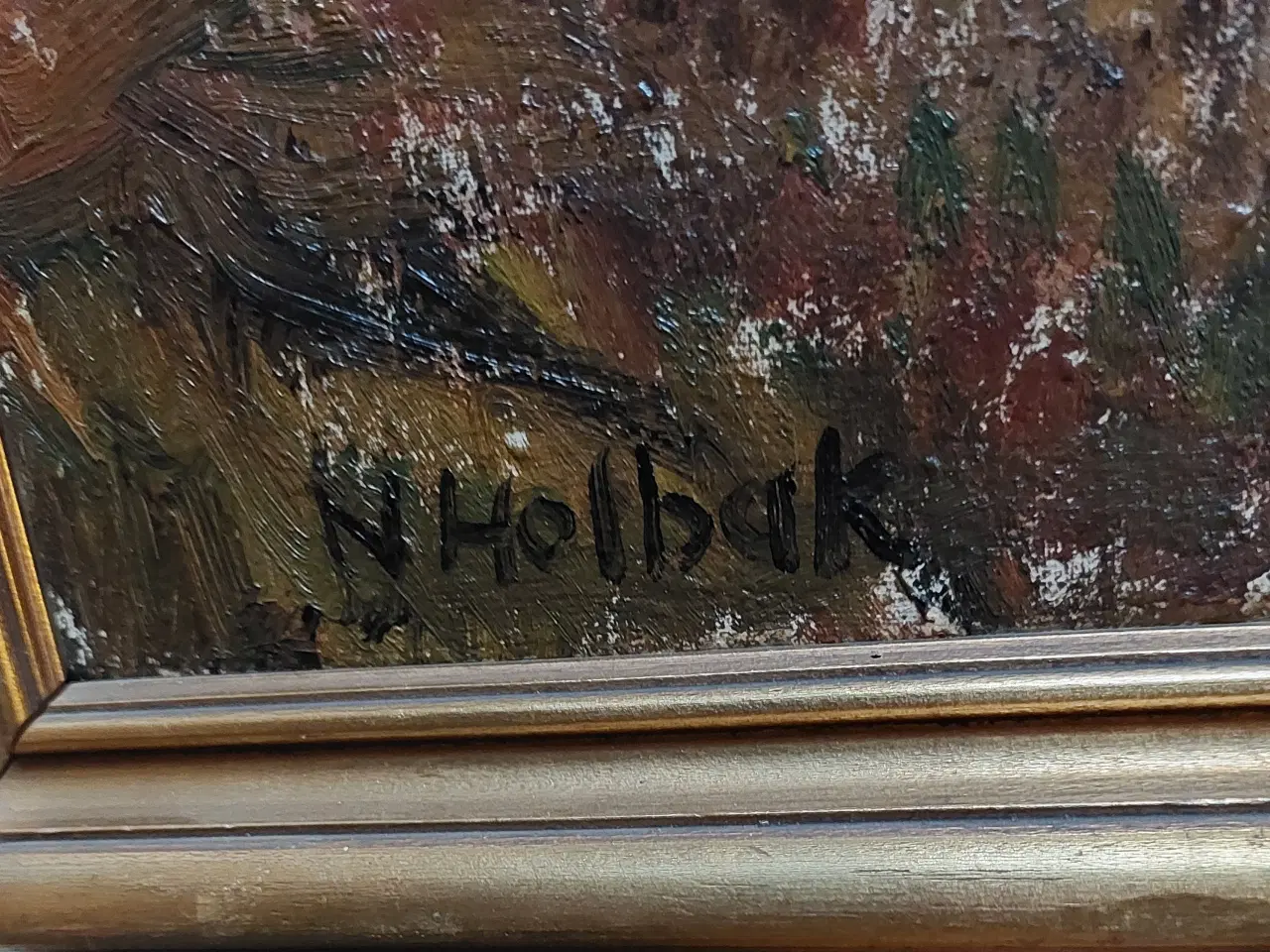 Billede 3 - NIELS HOLBAK - ( 1884 - 1954 )- oliemaleri