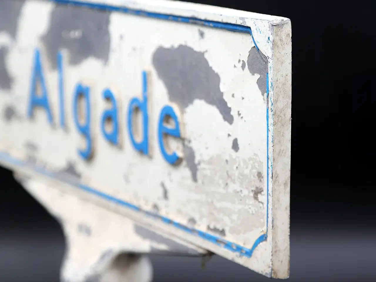 Billede 3 - Vintage dansk vejskilt “Algade” i aluminium