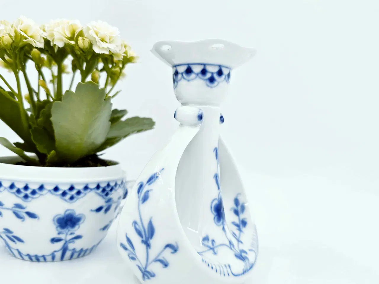 Billede 5 - Sommerfugl lysestage med blondekant 1  sortering 