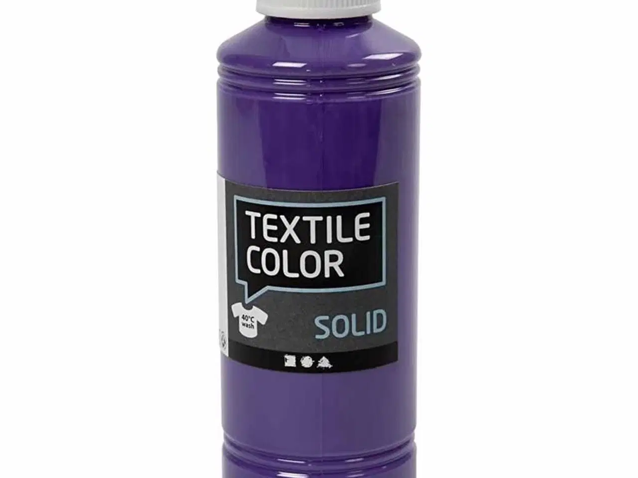 Billede 1 - Textile Solid Lilla Tekstilmaling 250ml - Dækkende Farve