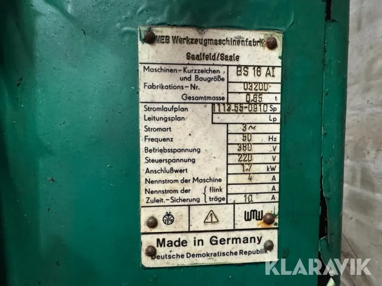 Billede 3 - Søjleboremaskine WMW BS 16 AI 2 styks