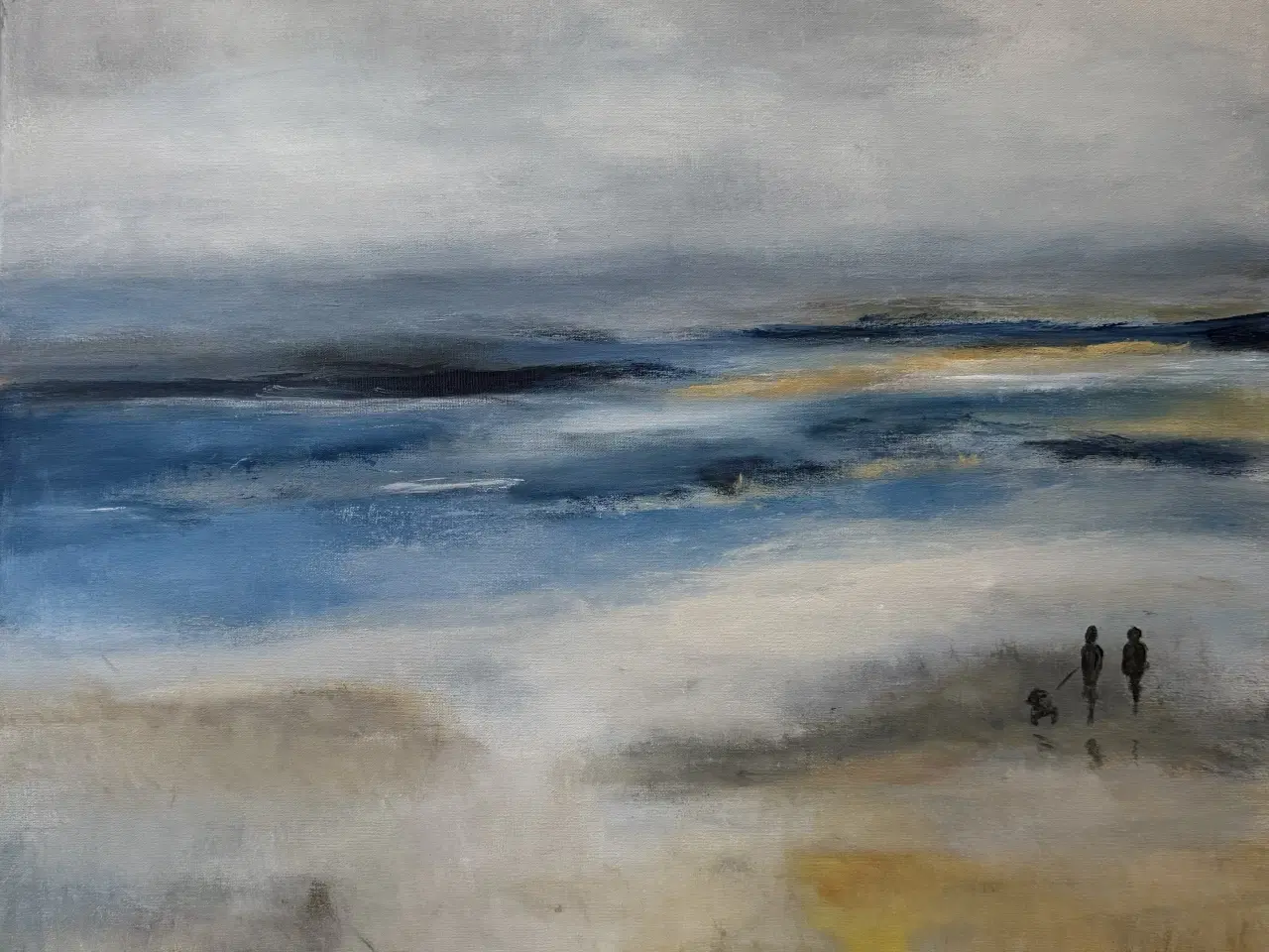 Billede 1 - Vadehavet 80x80 med ramme