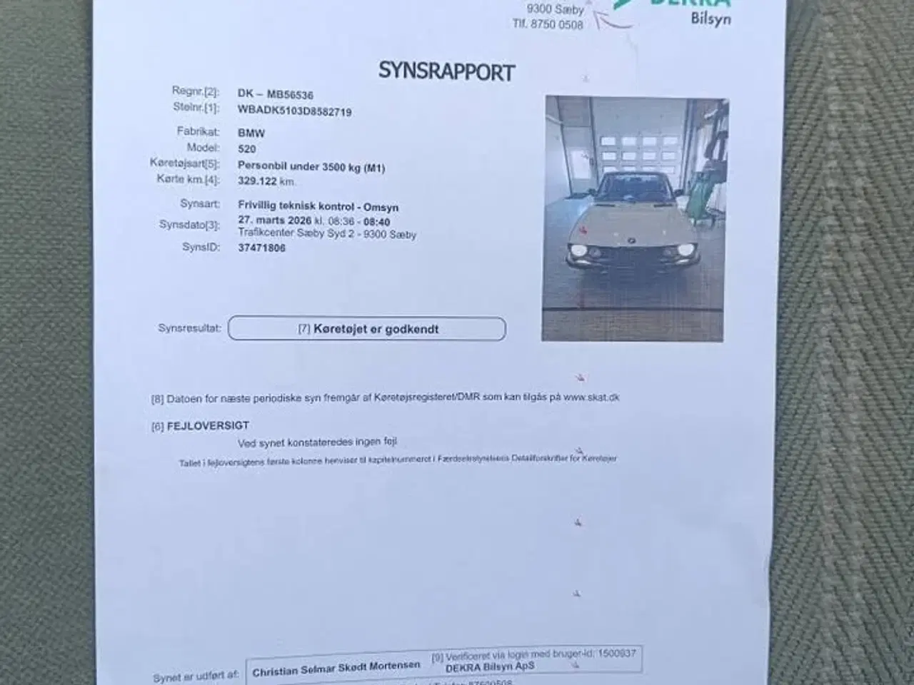 Billede 18 - 6-cyl række-BMW E28 520i veteranbil - NYSYNET