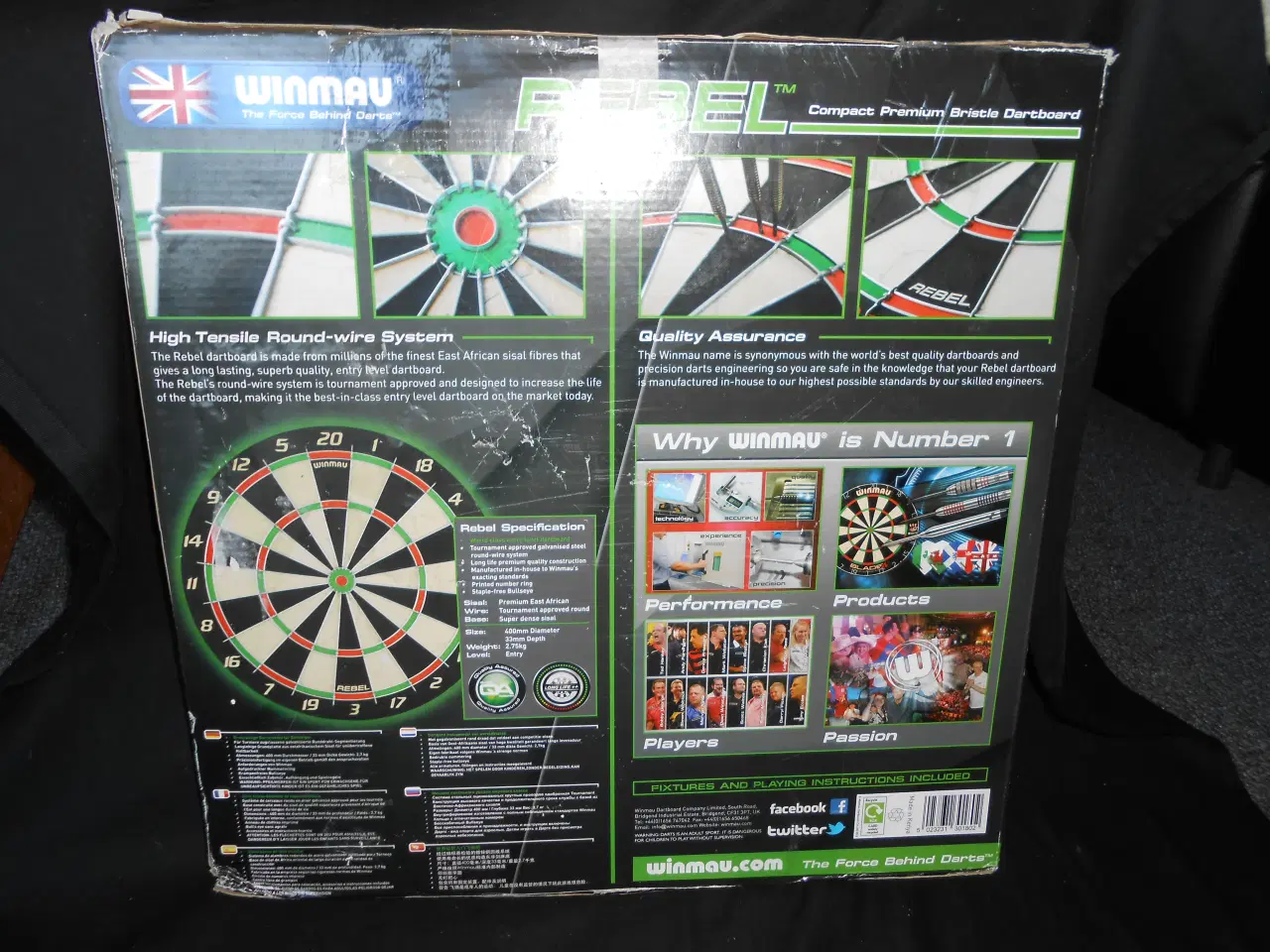 Billede 2 - Winmau Rebel dartskive 