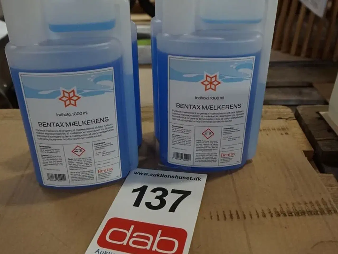Billede 2 - 4 stk Bentax rensevæske til mælkesystem à 1000 Ml