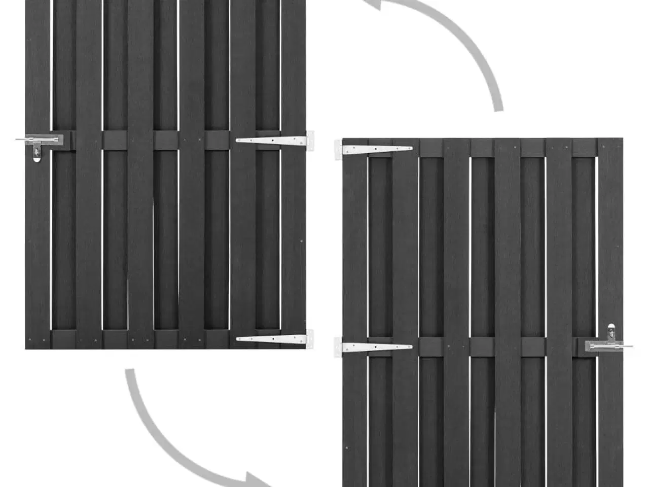 Billede 2 - Havelåge 100 x 150 cm WPC grå