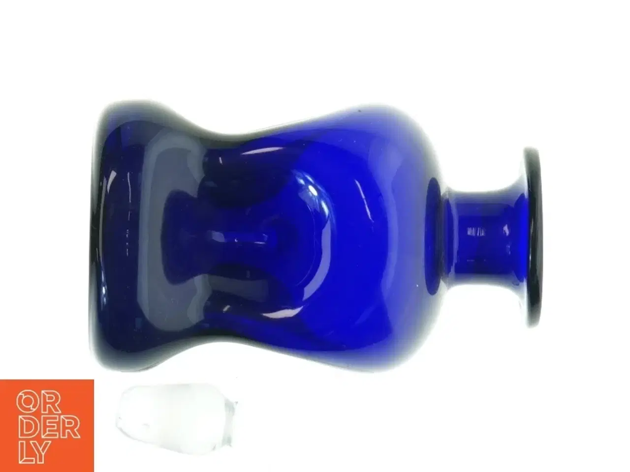 Billede 2 - Blå glas karaffel (str. 20x9 cm)