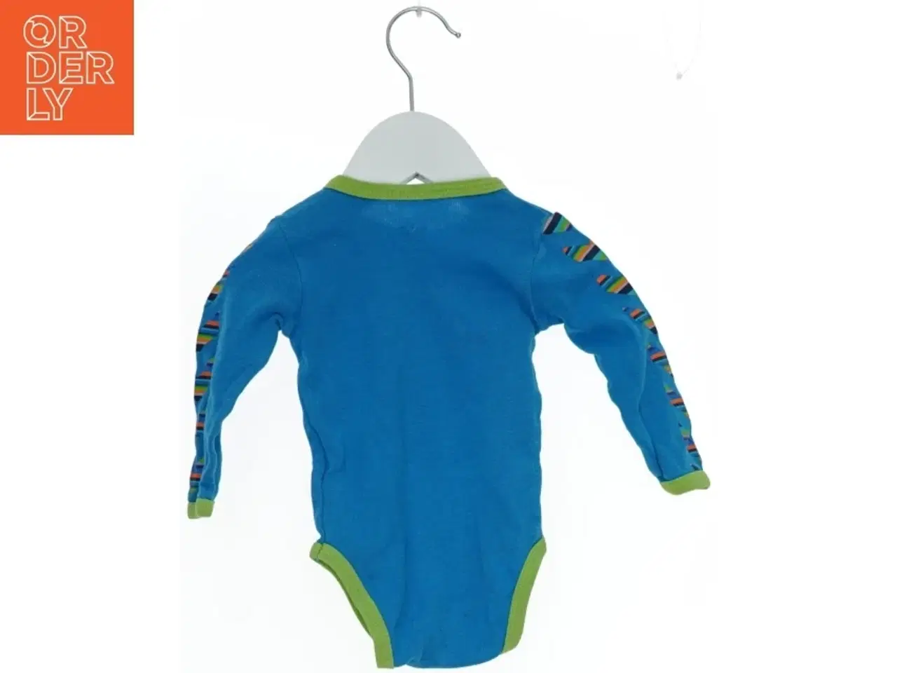 Billede 2 - Blå langærmet bodystocking med mønstrede detaljer fra Hummel (str. 62)