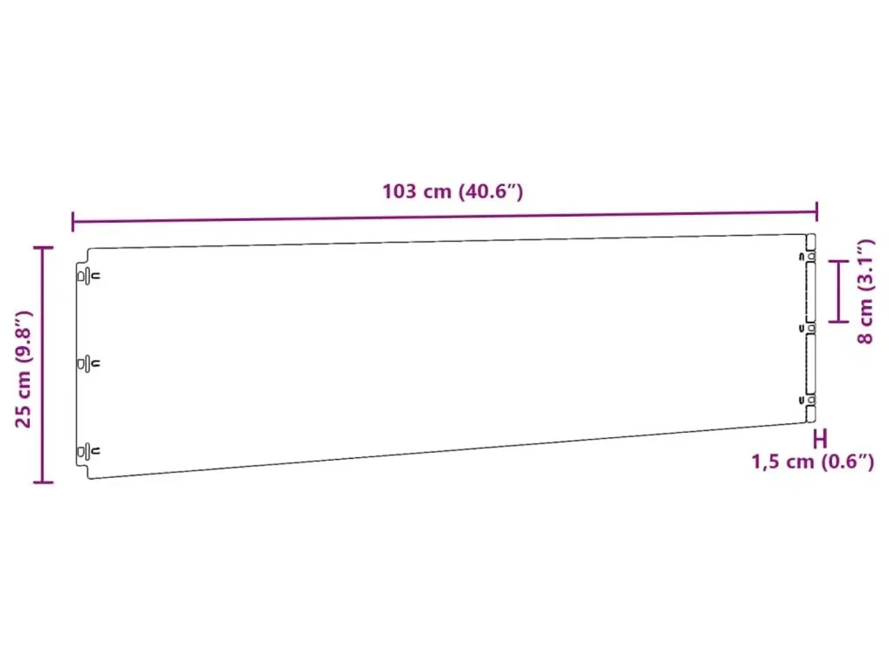Billede 11 - Plænekanter 10 stk. 25x103 cm fleksibel cortenstål