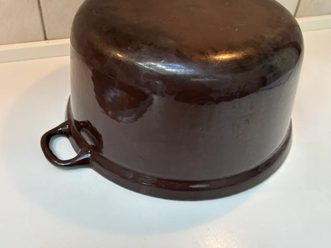 Billede 3 - Vintage emalje gryde i brun