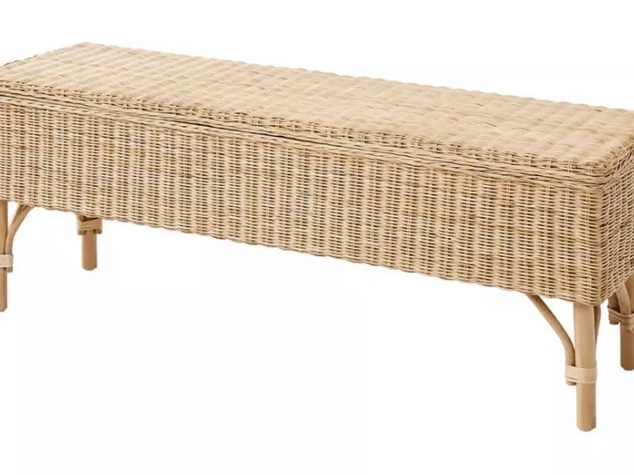 Billede 3 - Tolkning -rattanbænk med opbevaring