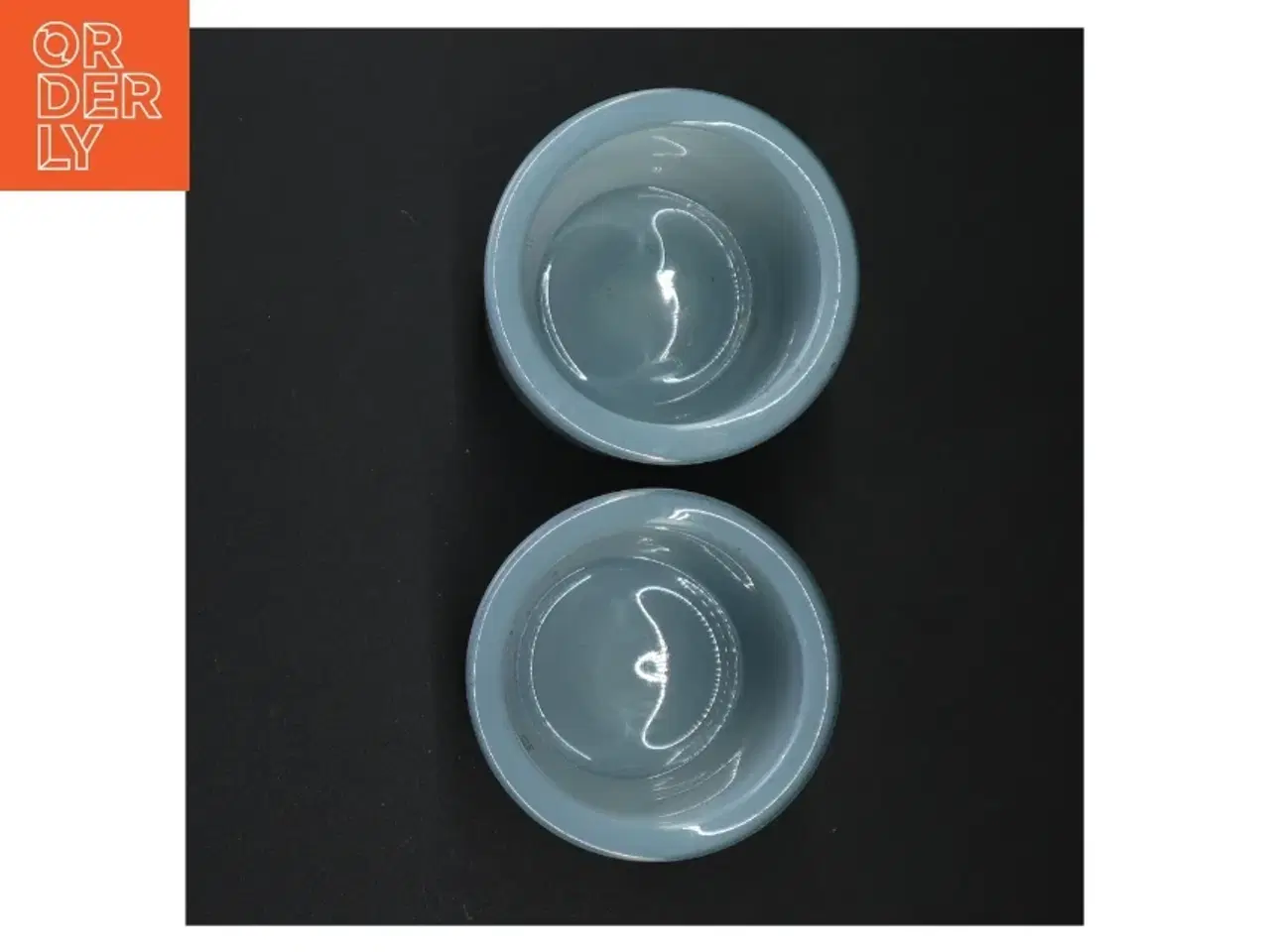 Billede 2 - Lysestager i blåt glas (str. 8 x 9 cm)