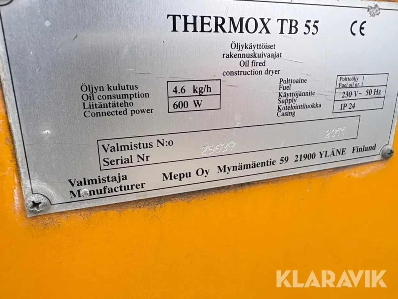 Billede 5 - Varmekanon 50kW Thermox TB K55
