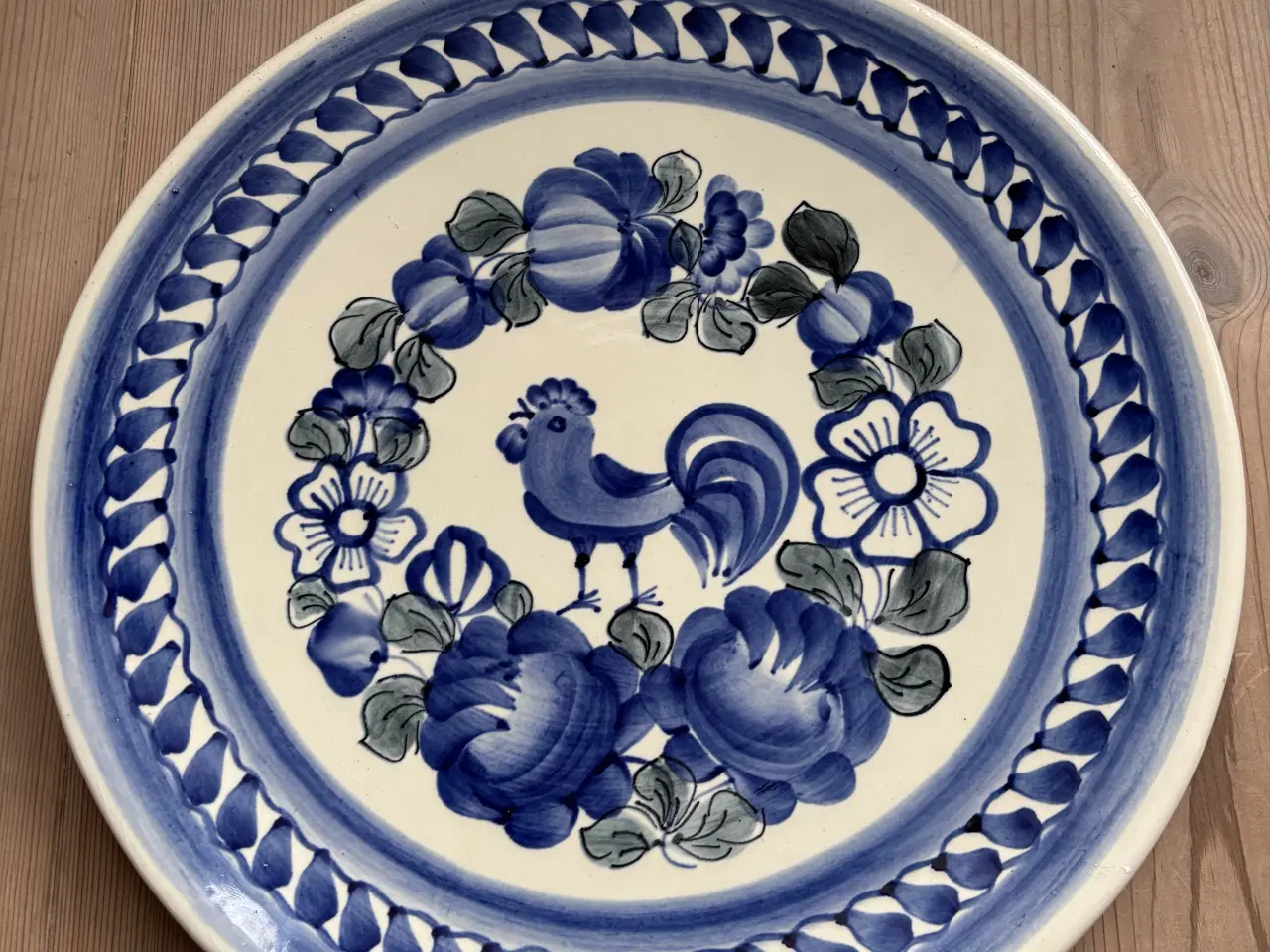 Billede 1 - Håndmalet porcelæns fad Ø30cm 