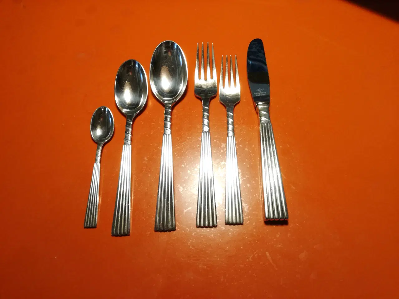 Billede 2 - Plisse sølvplet bestik knive, gafler, skeer