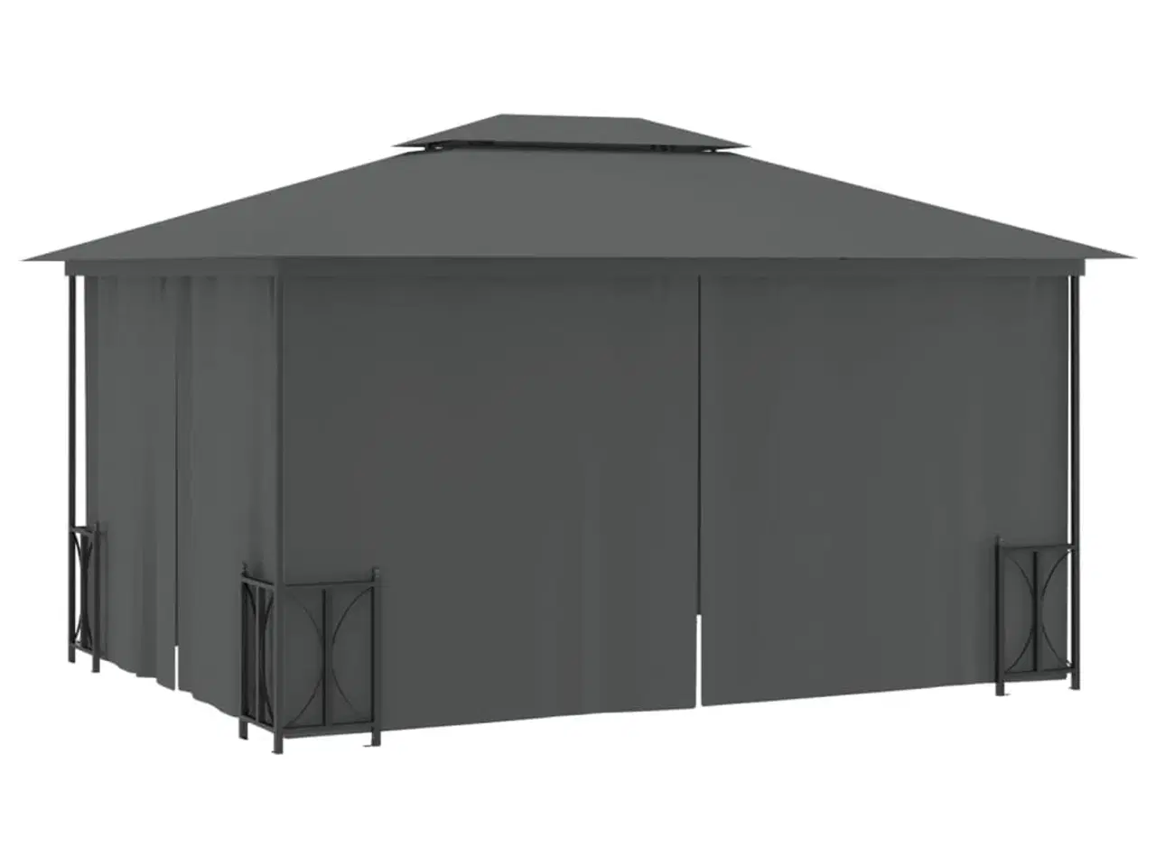 Billede 5 - Pavillon med sidevægge og dobbelttag 3x4 m antracitgrå