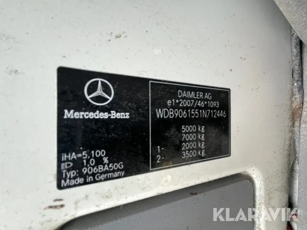 Billede 5 - Lastbil Mercedes-Benz Sprinter Chassis 906