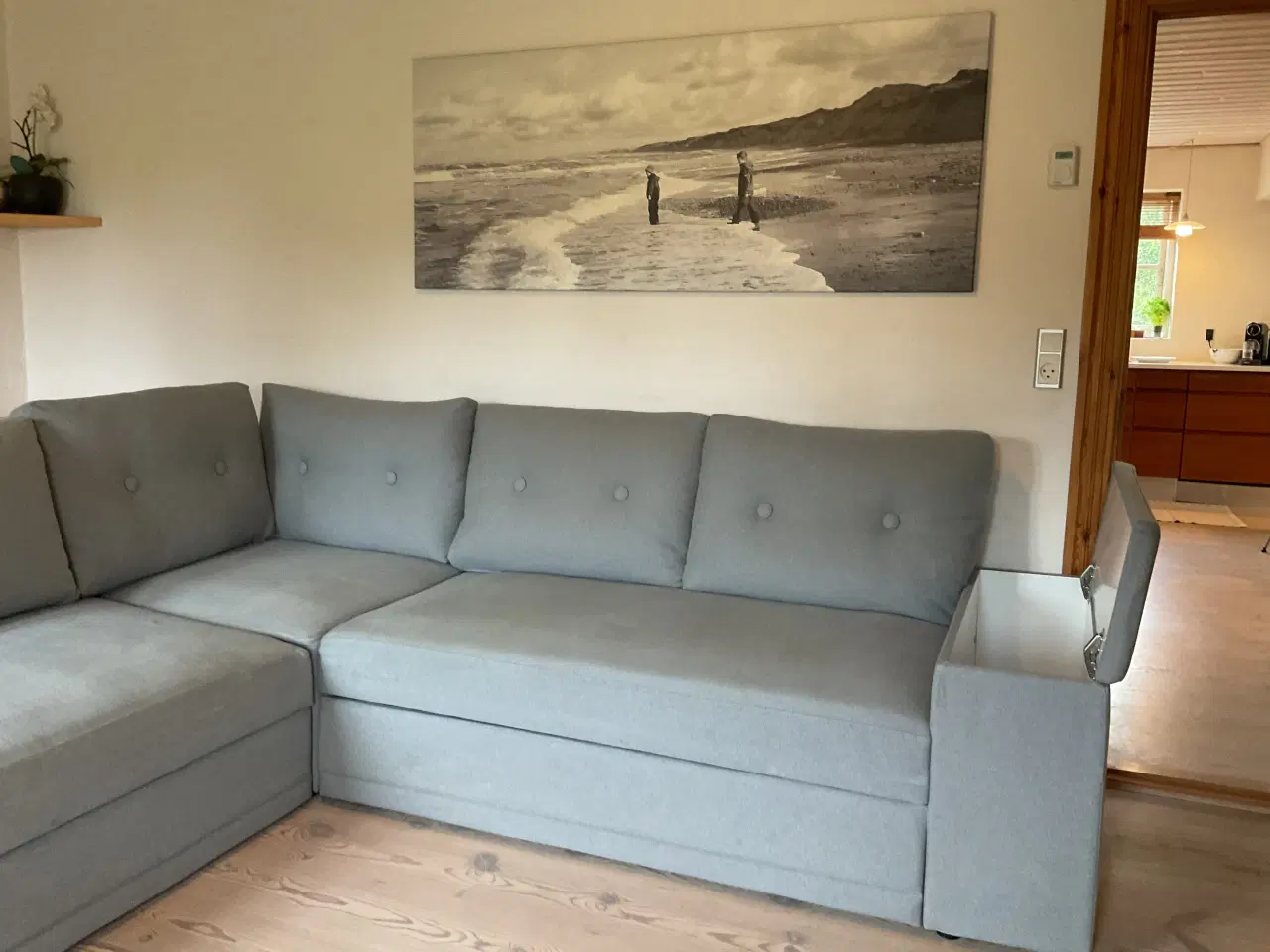 Billede 3 - Lys grå sovesofa fra Ilva incl top madras