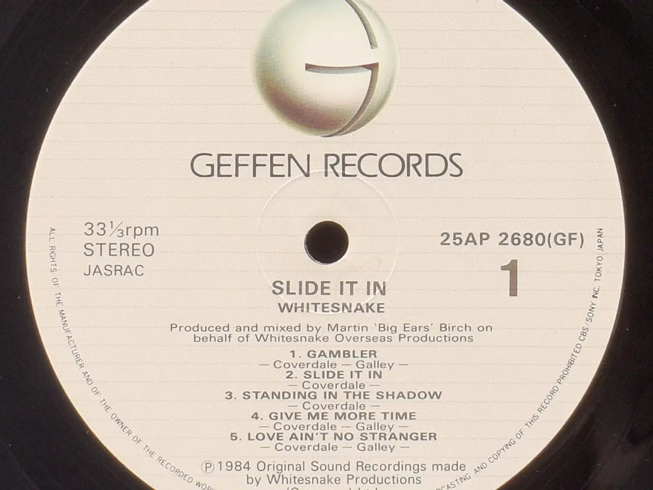 Billede 5 - Whitesnake – Slide It In - JAPAN 1984 (EX/EX)