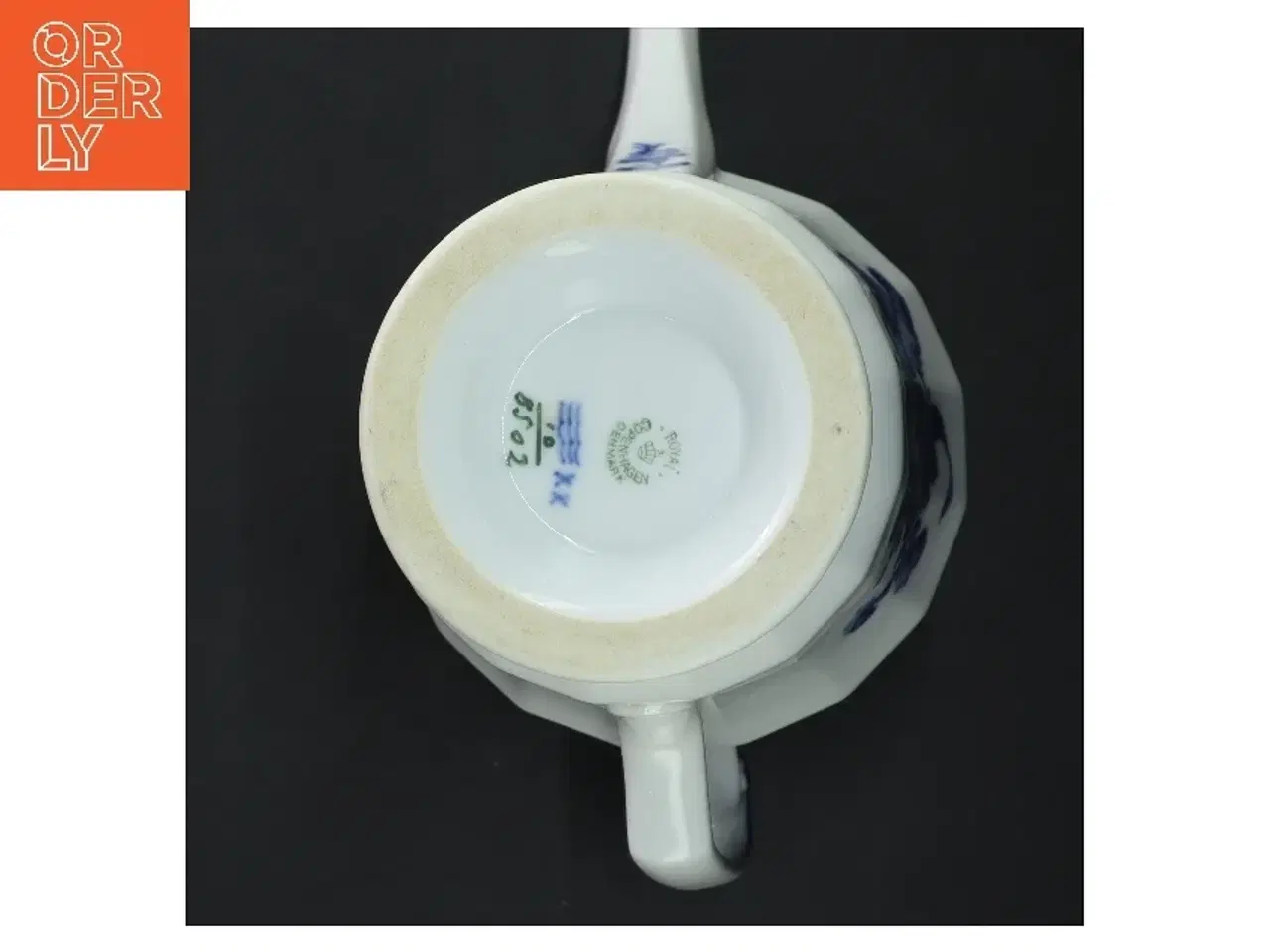 Billede 6 - Porcelænskaffekande med blå blomst fra Royal Copenhagen (str. 24 cm)