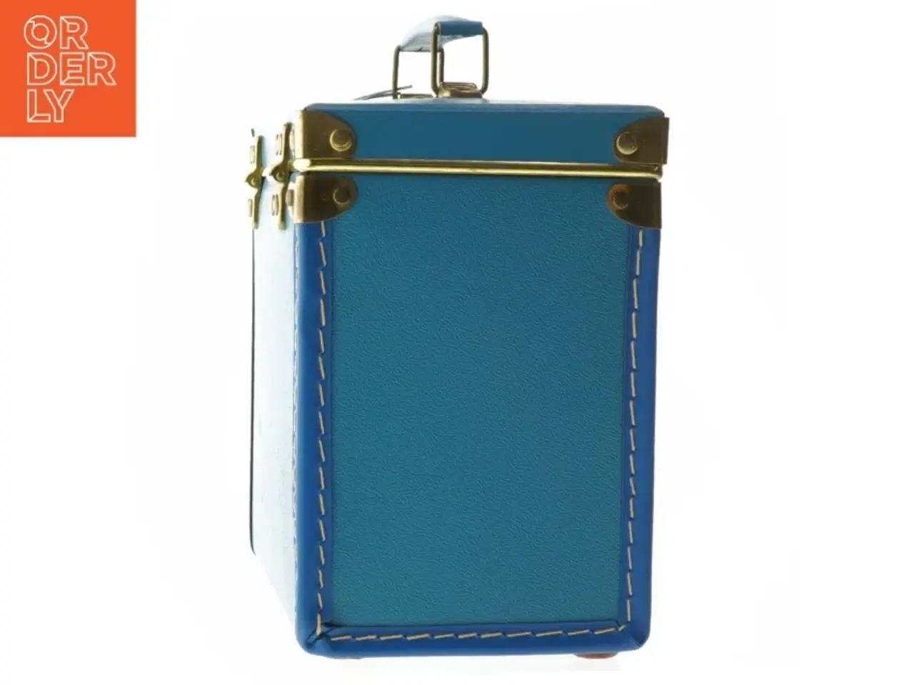 Billede 4 - Blå retro opbevaringsbox (str. 20x12,5x20 cm)