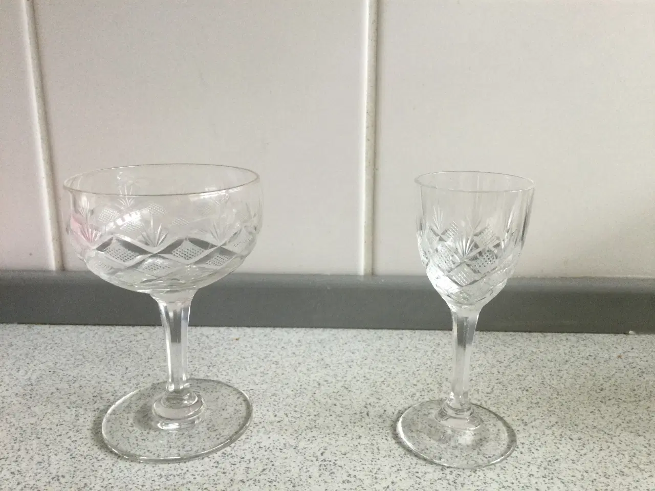 Billede 1 - Antik glas snaps og likør