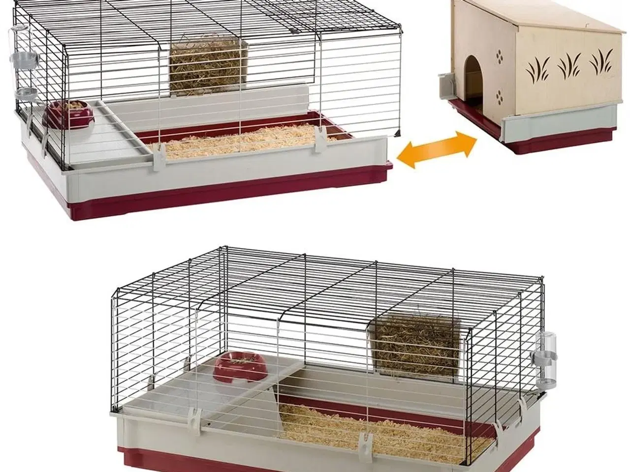 Billede 12 - Kaninbur FERPLAST Krolik 140 Plus – sammenklappeligt bur med hus