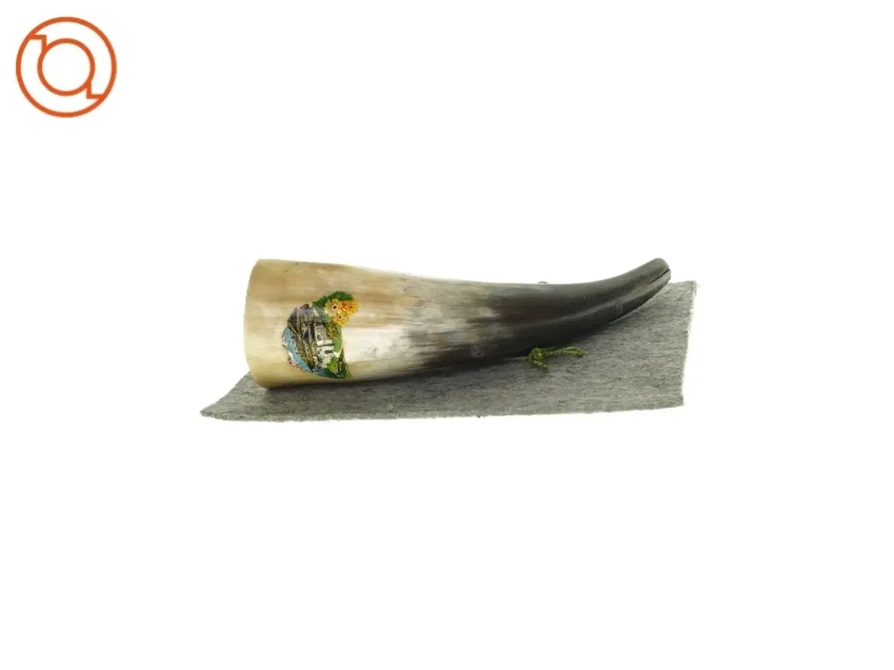 Billede 1 - Dekorationshorm med snor (str. L: 24 cm)