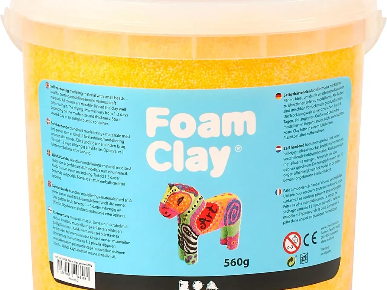 Billede 1 - Foam Clay® Gul - 560g Selvhærdende Modellering