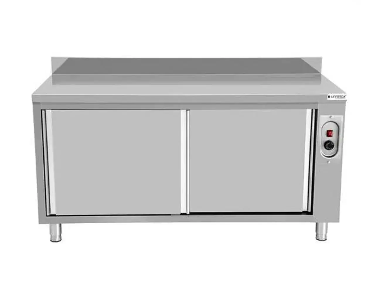 Billede 1 - Varmeskab i rustfri stål med kant – 1400x700x850mm