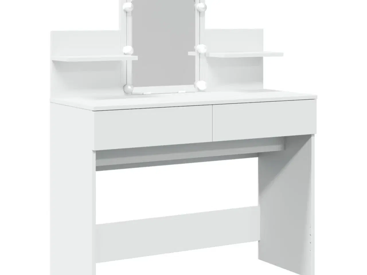 Billede 2 - Makeupbord med LED-lys 100x40x130 cm hvid