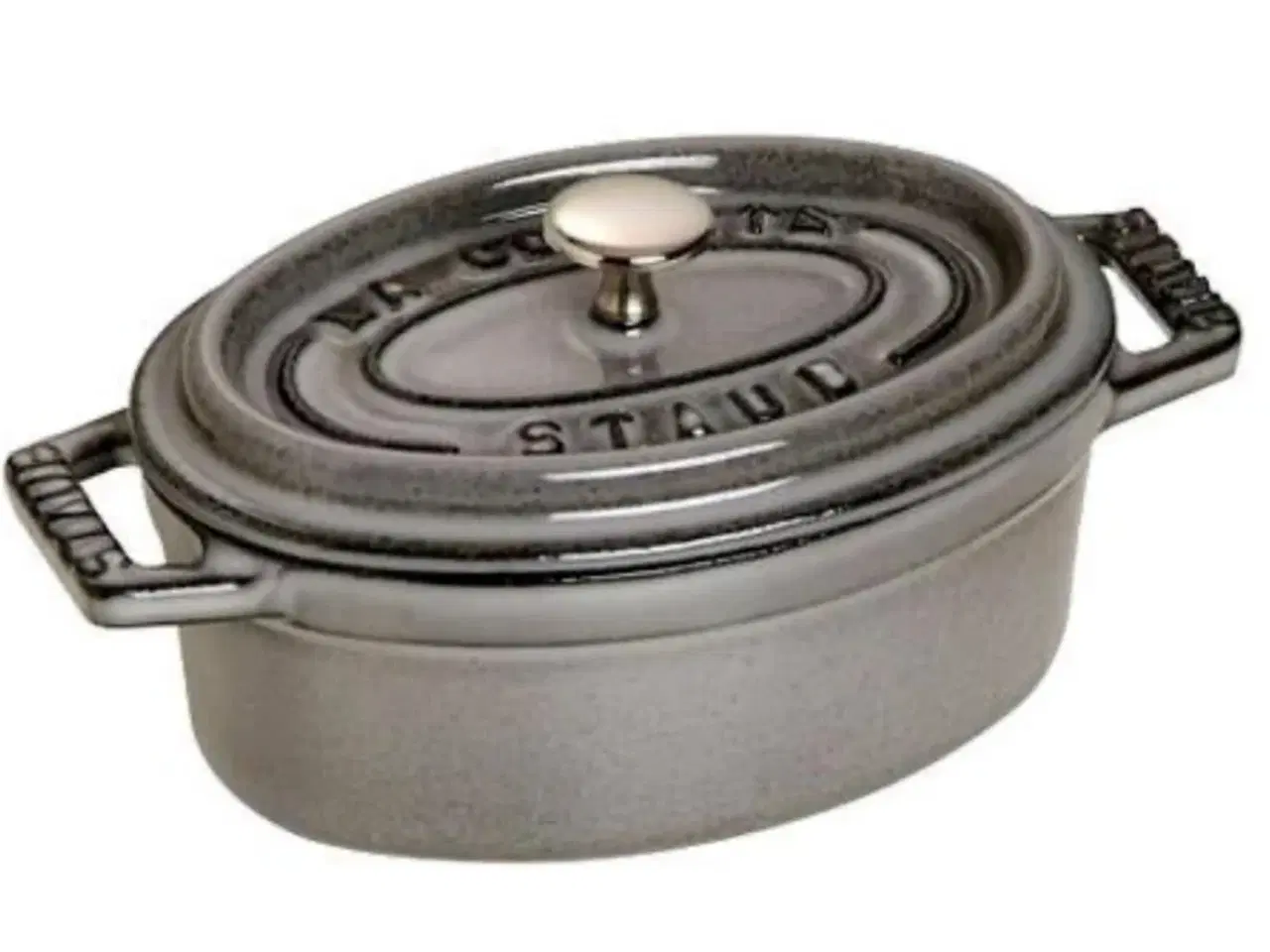 Billede 1 - Mini cocotte grå oval m/ låg 0,25 ltr Staub