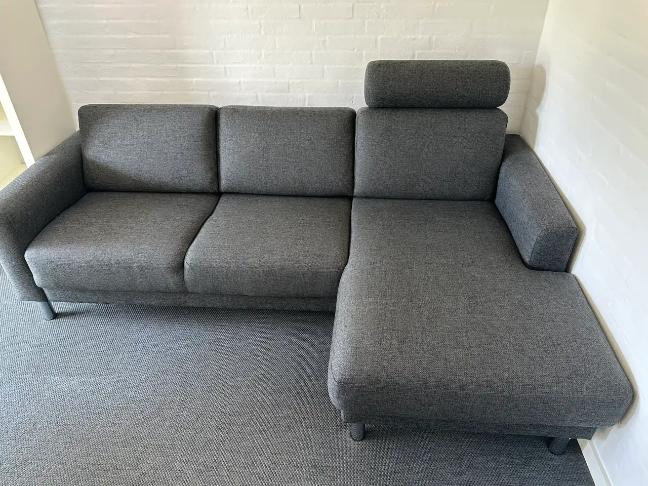 Billede 3 - Sofa med chaiselong (3 pers)