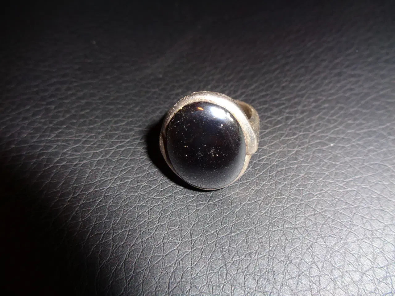 Billede 1 - ring sølv med sort sten
