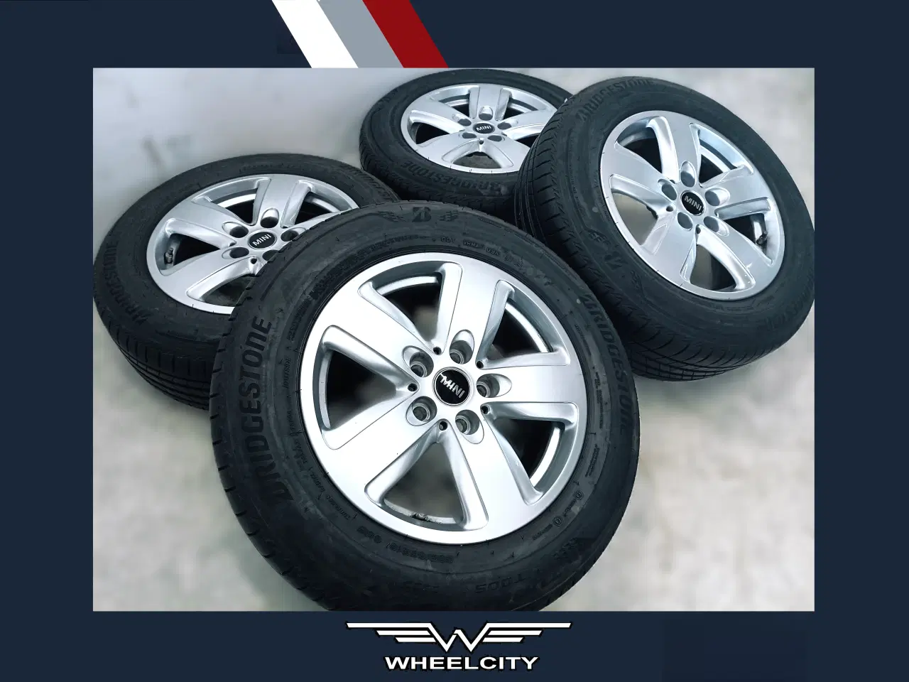 Billede 1 - 5x112 16" ET41 nav 66,6ø MINI sommersæt inkl. TPMS