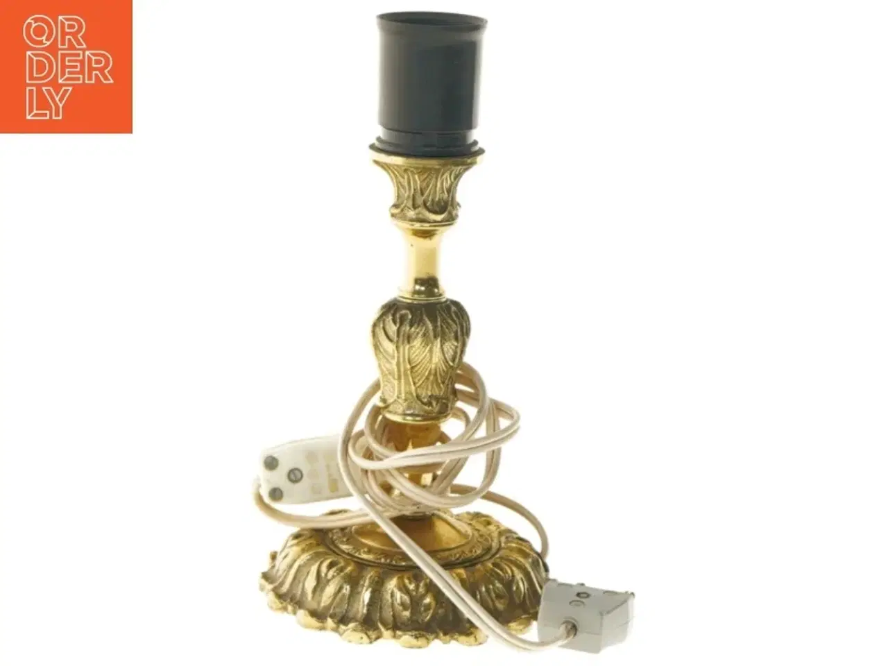 Billede 1 - Vintage guldfarvet bordlampe (str. 23x11 cm)