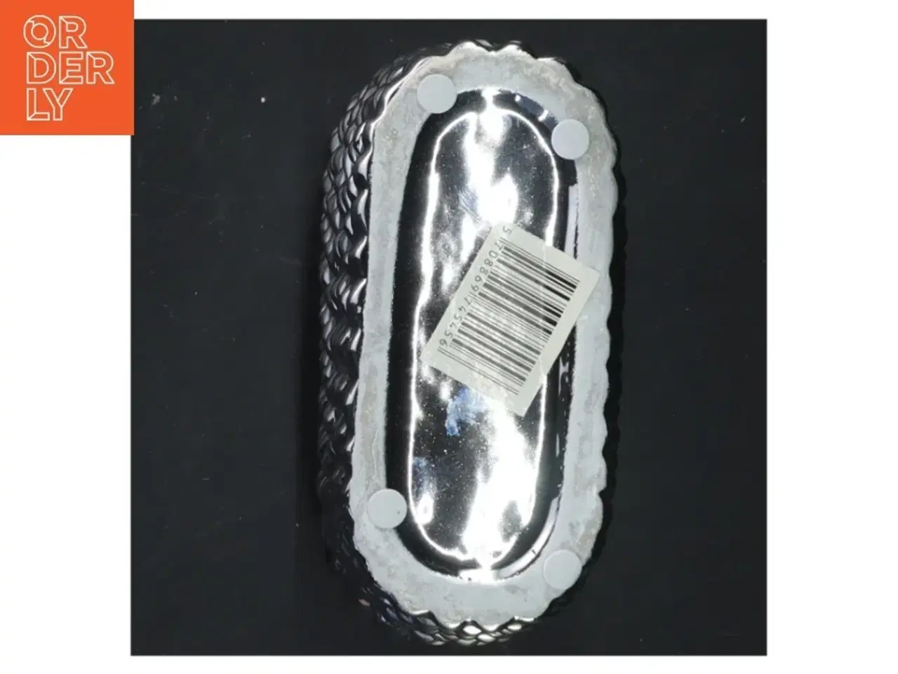 Billede 2 - Sølvfarvet rektangulær vase (str. 14x7 cm)