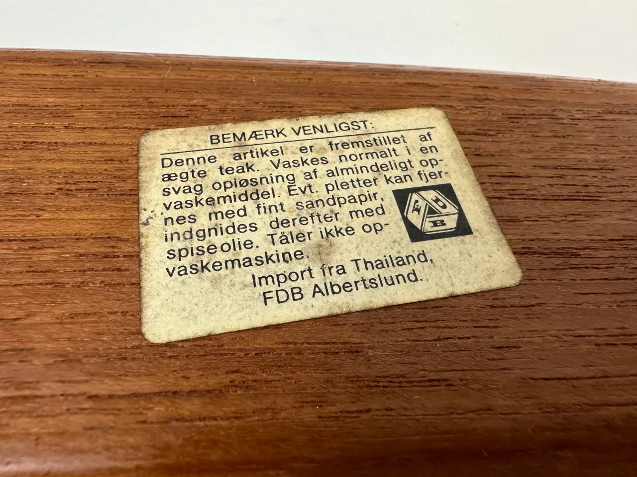 Billede 9 - Aflangt retro teak fad (FDB)