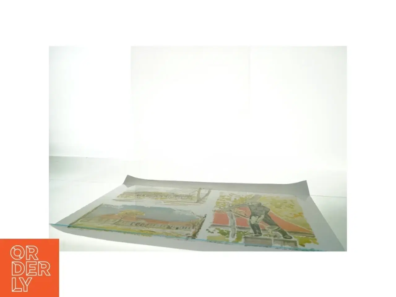 Billede 2 - Vandfarveplakat med tre motiver (str. 62x45 cm)