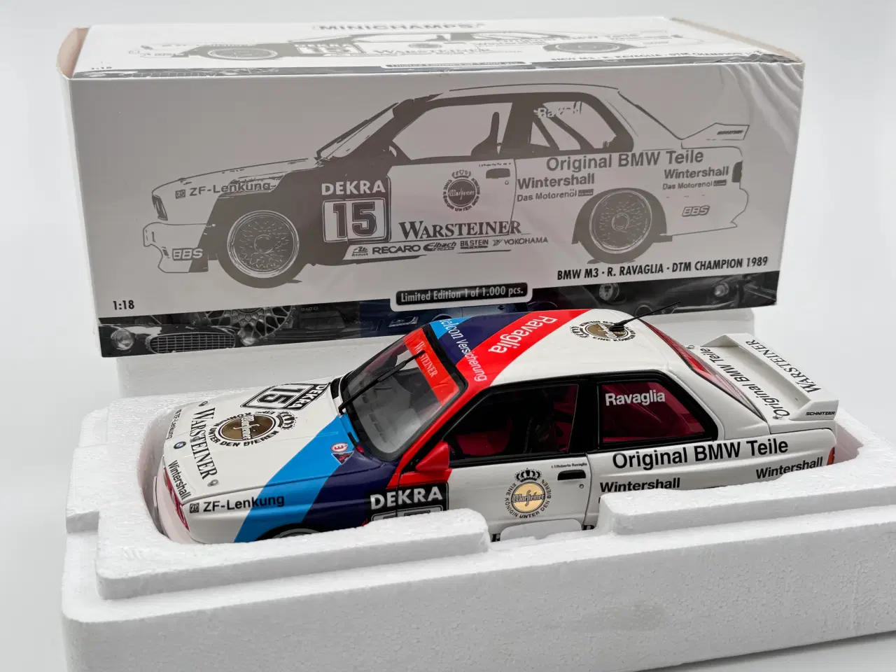 Billede 12 - 1989 BMW M3 EVO DTM E30 1:18  - MINICHAMPS