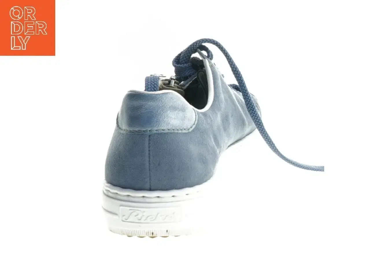Billede 2 - Blå sneakers med snørebånd og lynlås fra Rieker (str. 42 )